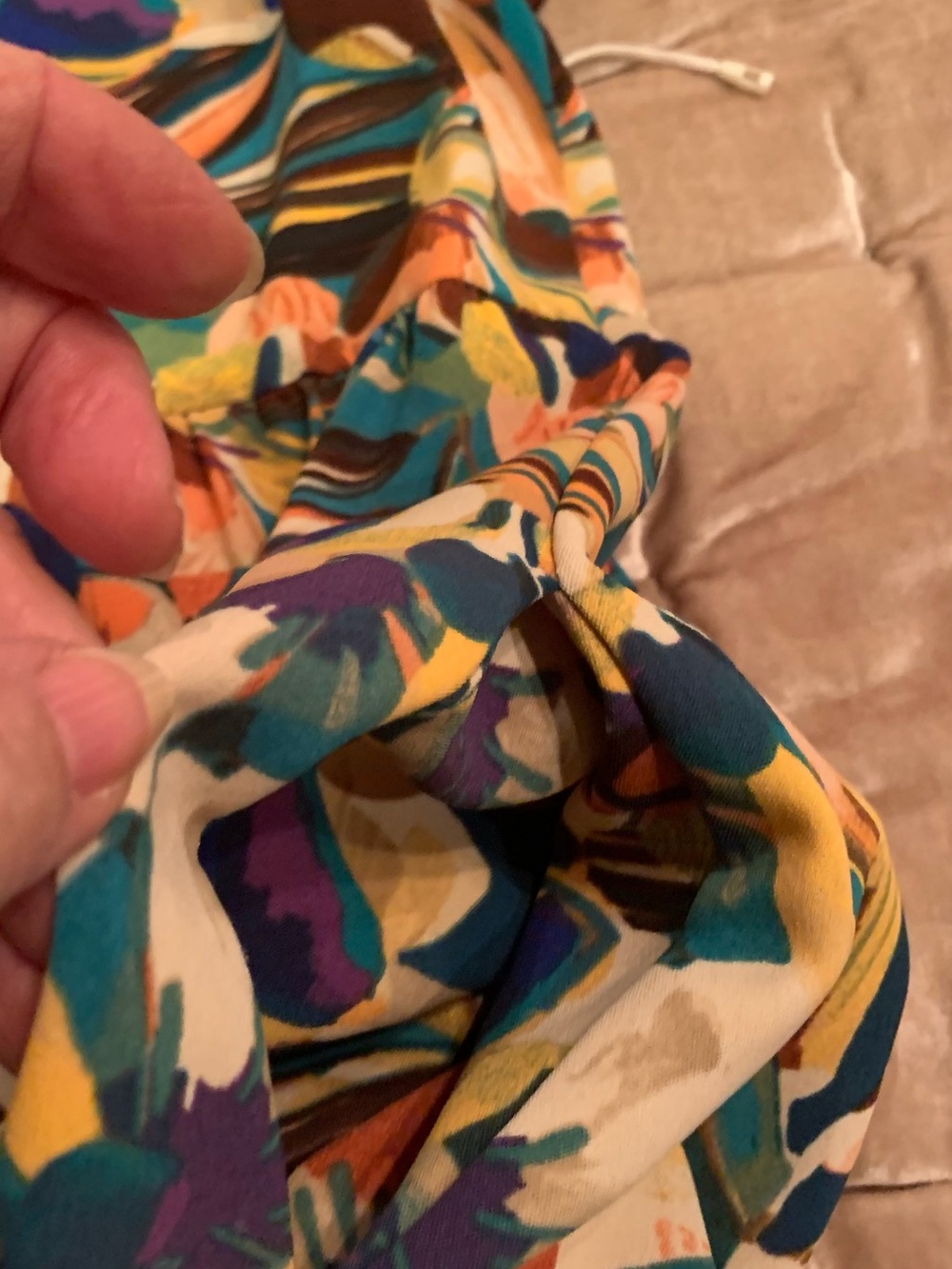 Floral Tiered Maxi Dress in Teal and Multi-Color - Picture 7 of 7